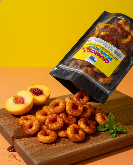 Omega Bursts Chamoy Candy 3-Pack – Peach Rings, Watermelon, Mango (Sweet, Spicy & sour))