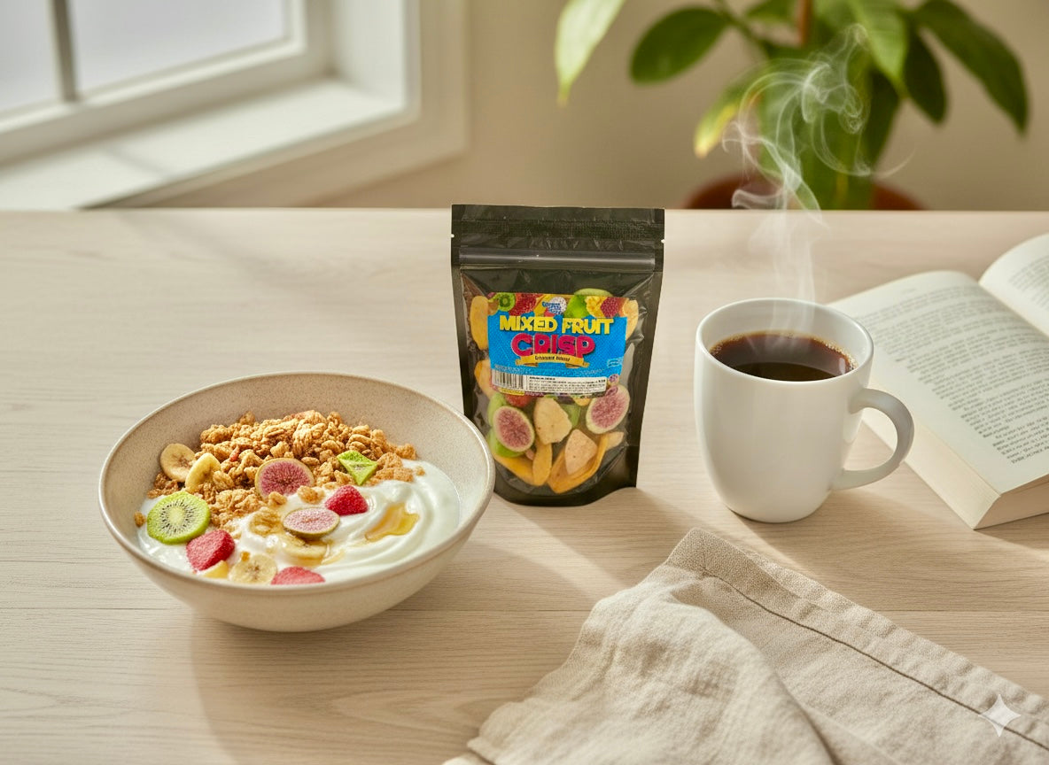 Omega Bursts Mixed Fruit Crisp – Crunchy Freeze-Dried Assorted Fruit Snack (2.5 oz)