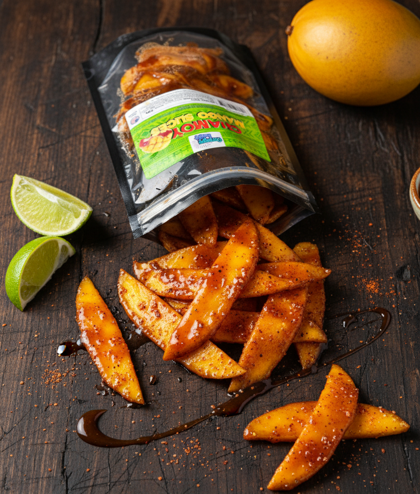 Omega Bursts  Chamoy Candy 3-Pack – Peach Rings, Watermelon, Mango (Sweet, Spicy & sour))