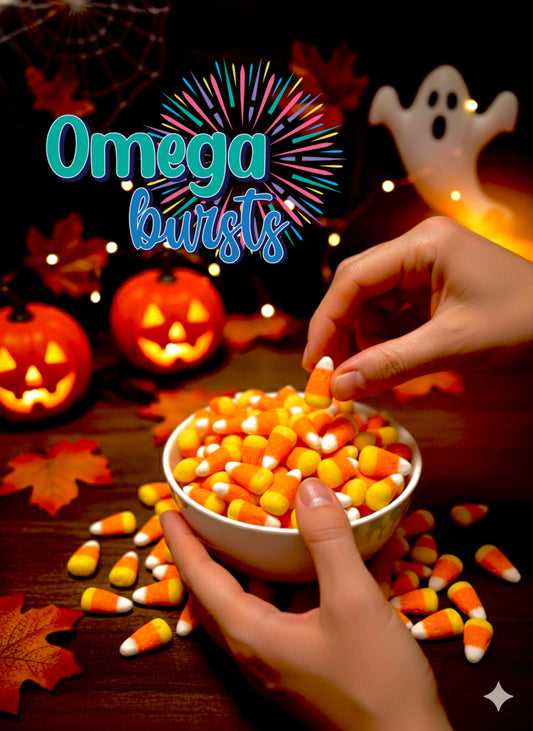 Omega Bursts Candy Corn Bursts – Freeze Dried Halloween Candy (5 oz)