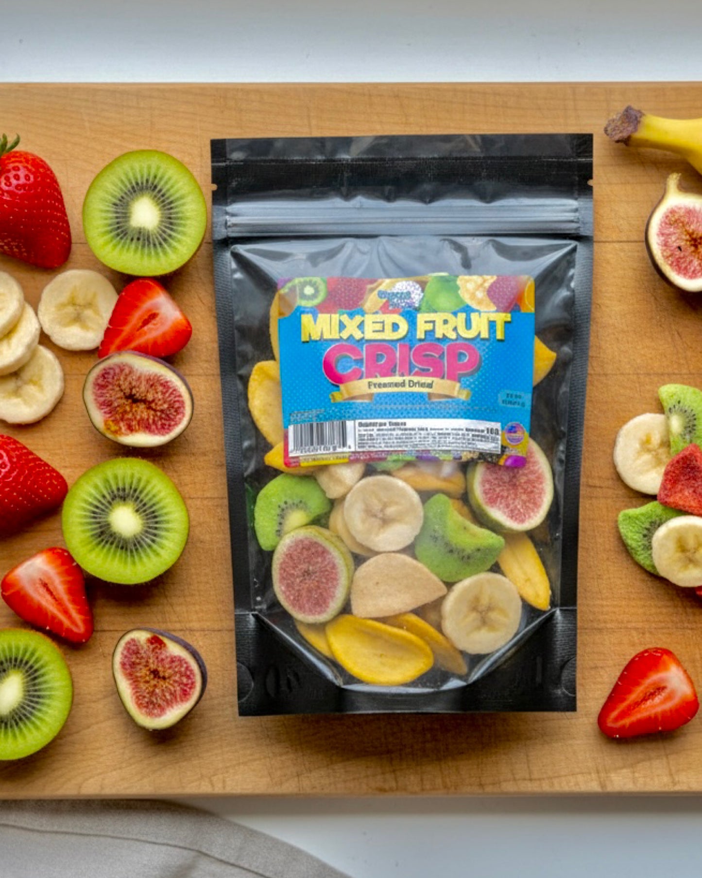 Omega Bursts Mixed Fruit Crisp – Crunchy Freeze-Dried Assorted Fruit Snack (2.5 oz)