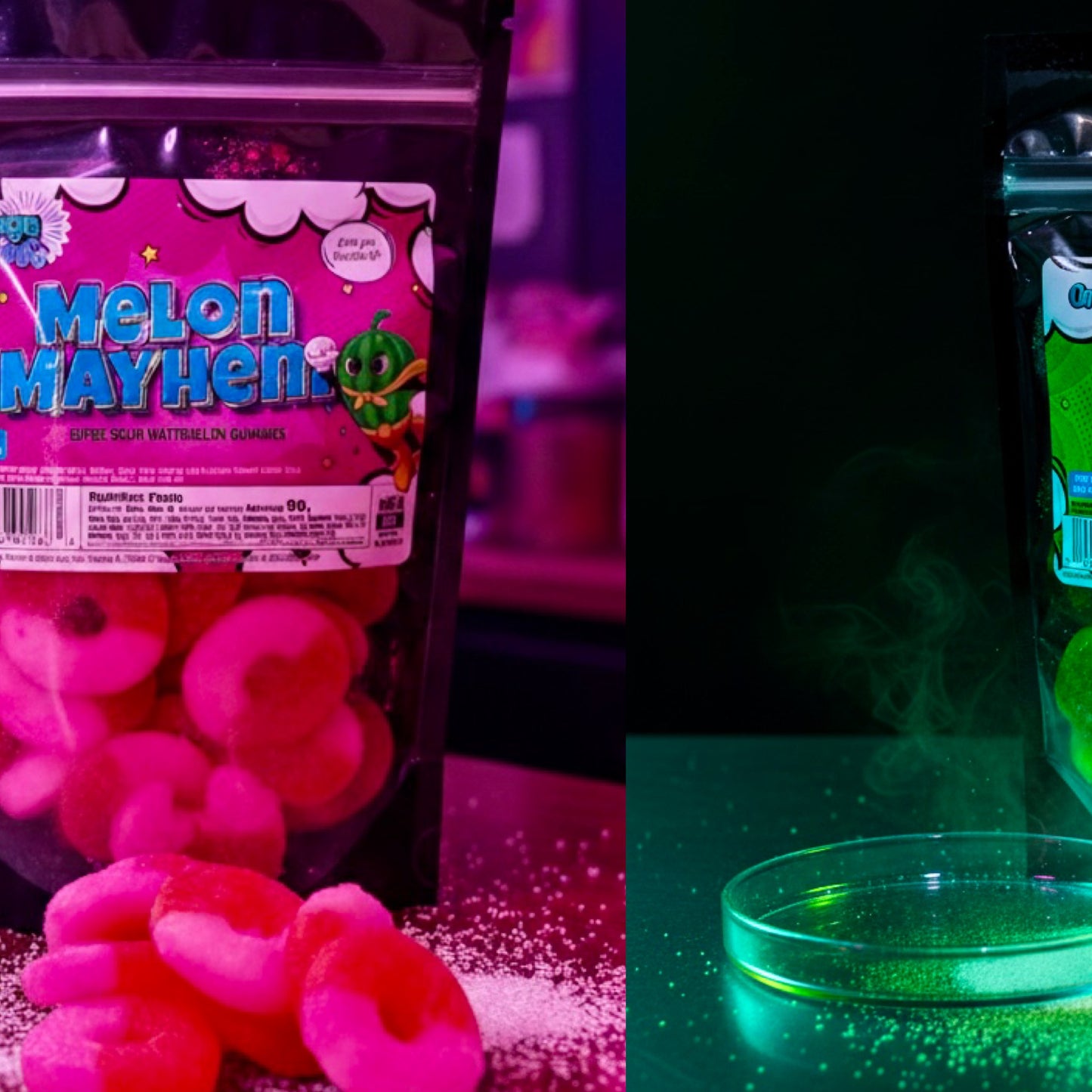 Omega Bursts Super Sour Gummy Rings – 4-Pack Variety – 24 oz