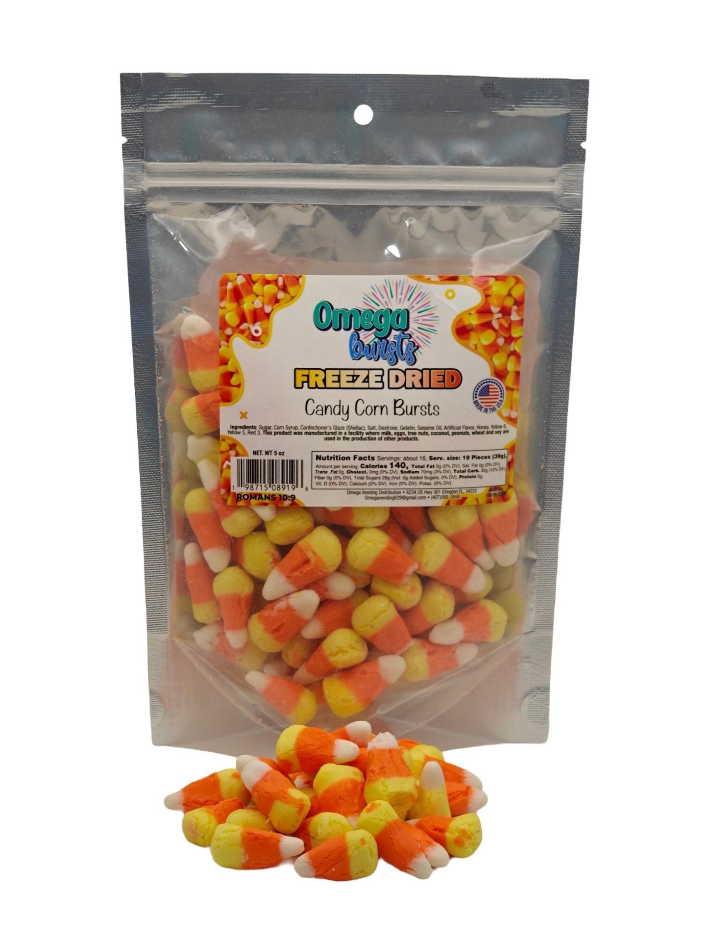 Omega Bursts Freeze Dried Candy Corn Bursts 1ct/ 5 oz.