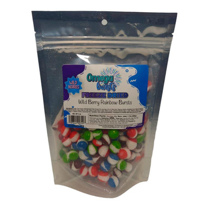 Omega Bursts Freeze Dried Candy "Wild Berry Rainbow Bursts" 1ct/ 4 oz.