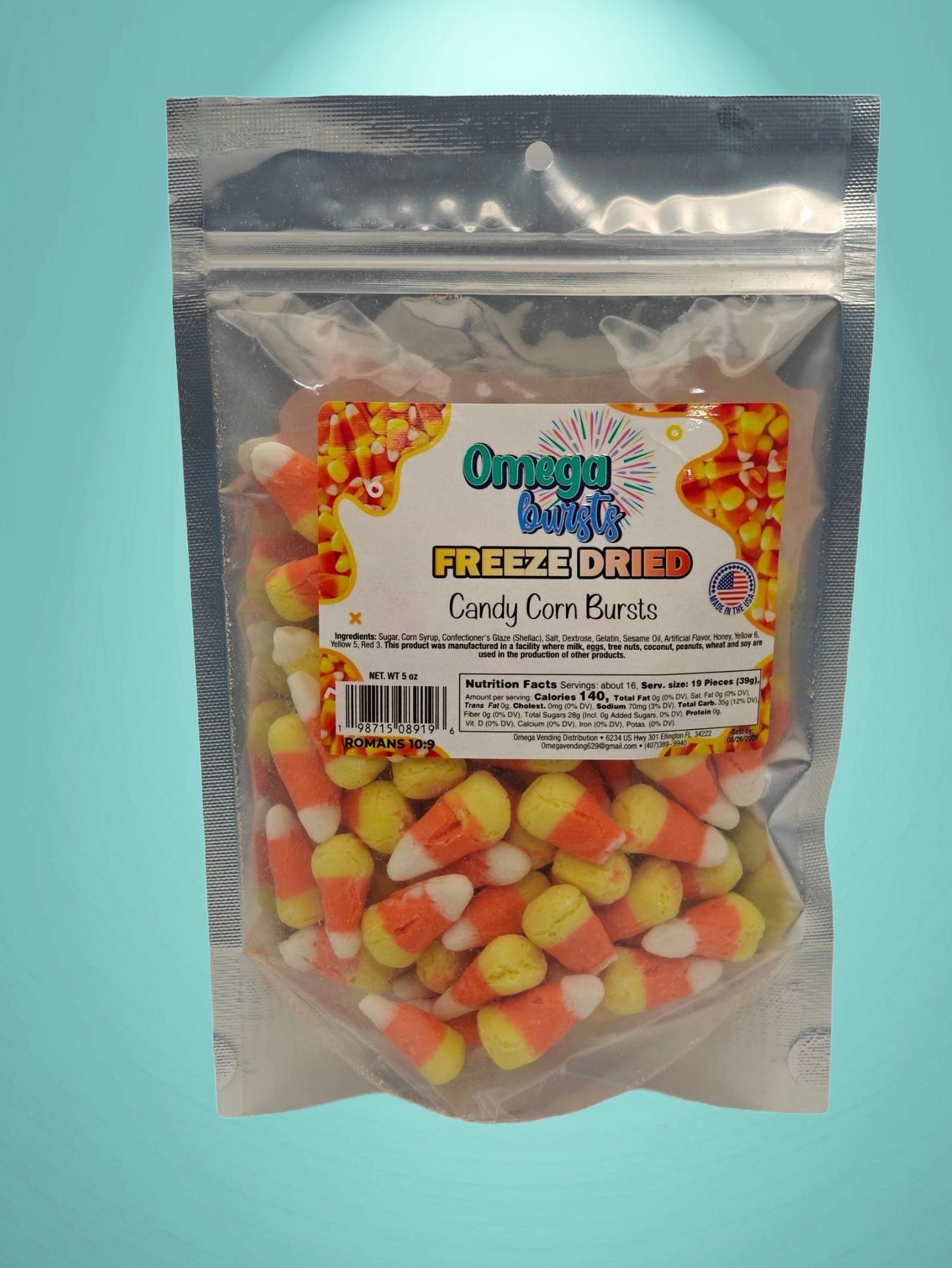 Omega Bursts Freeze Dried Candy Corn Bursts 1ct/ 5 oz.
