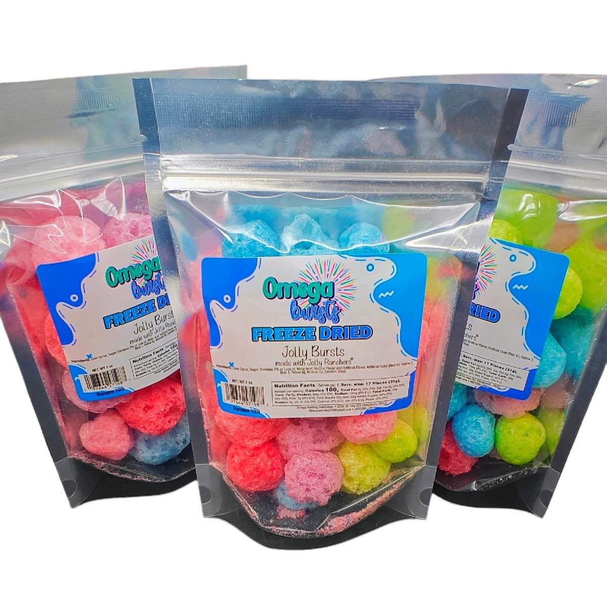 Omega Bursts Freeze Dried Candy "Jolly Bursts" 1ct/ 1 oz.