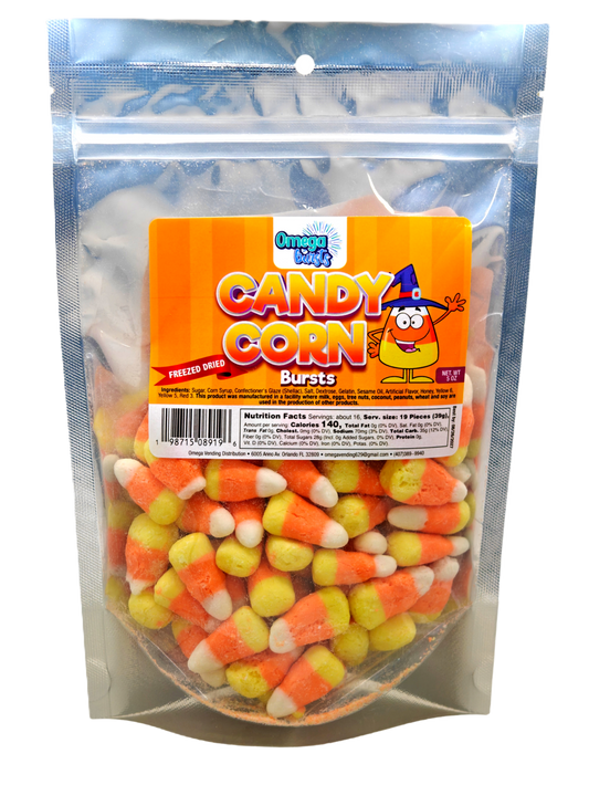 Omega Bursts Candy Corn Bursts – Freeze Dried Halloween Candy (5 oz)